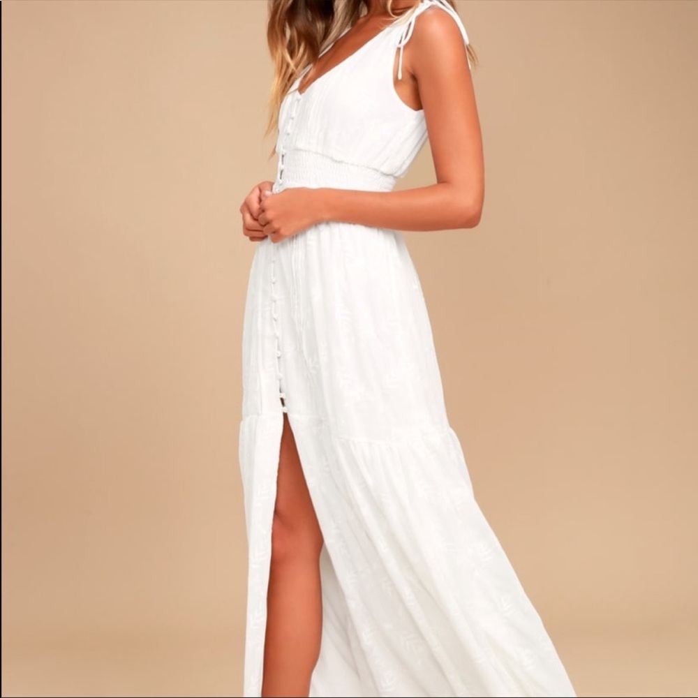 White maxi dress